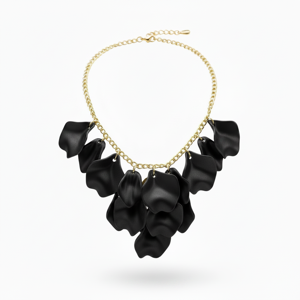 Halsband Midnight Drops, Svart