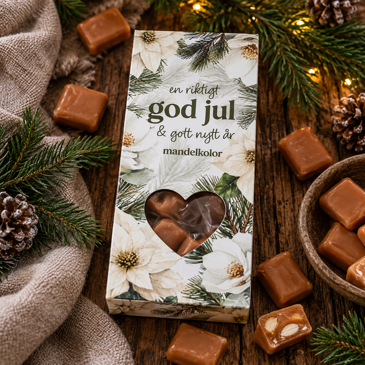 Julkolor Mandel – En riktigt god jul & gott nytt år År