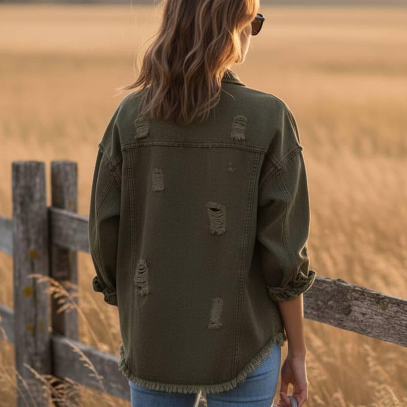 Jeansjacka Core, Militärgrön