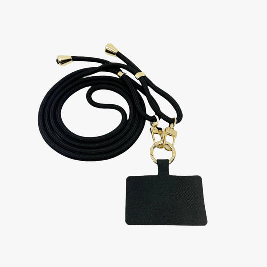 Mobilhalsband, Svart med Guld detaljer