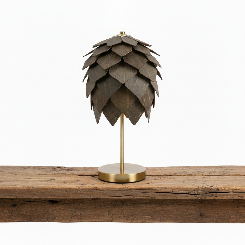 Bordslampa Low Old Oak guldfot