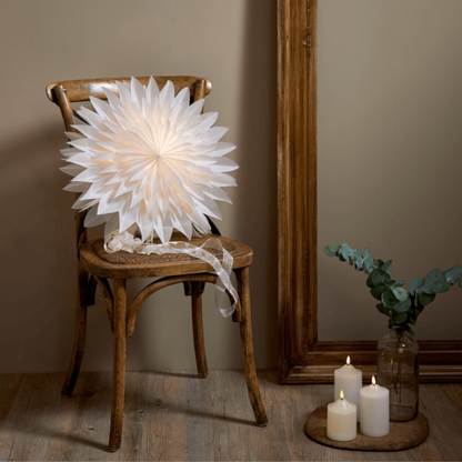 Paper star Winter 60cm, White