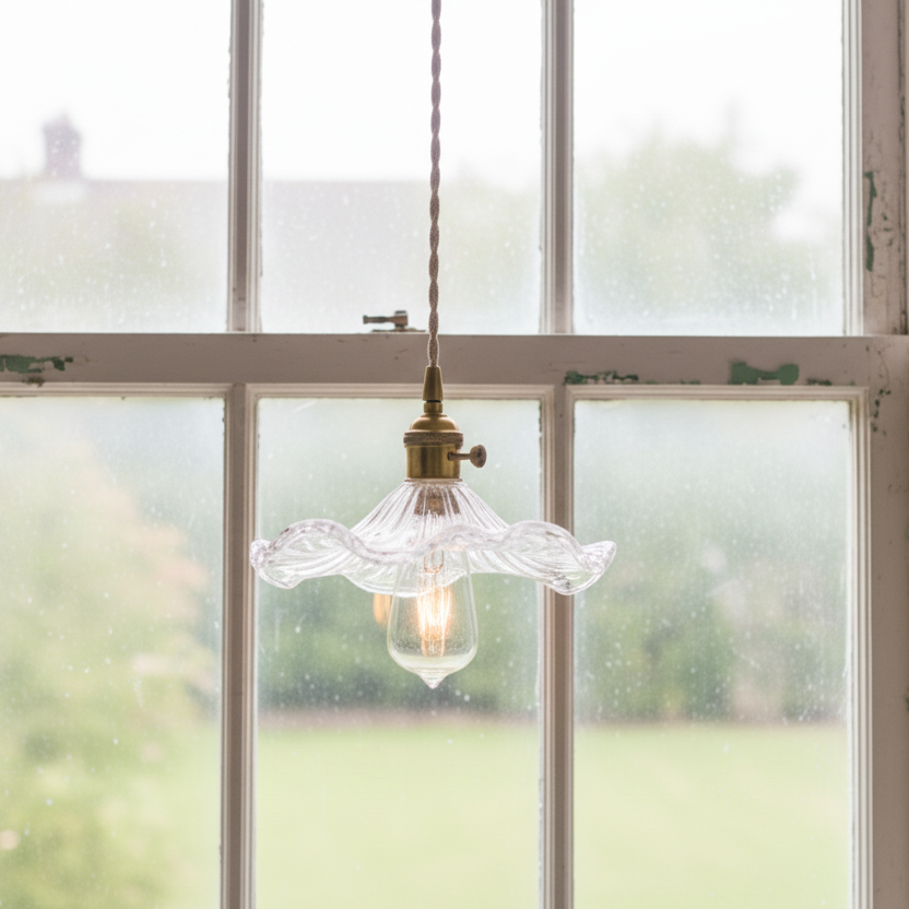 Fönsterlampa Blomvåg