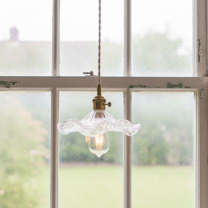 Fönsterlampa Blomvåg