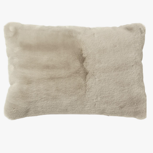 Kudde Fuskpäls Fluffy, Beige