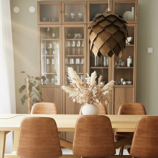 Skogsgläntan kotte lampa av frera design valnöt