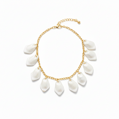 Armband leaf vit