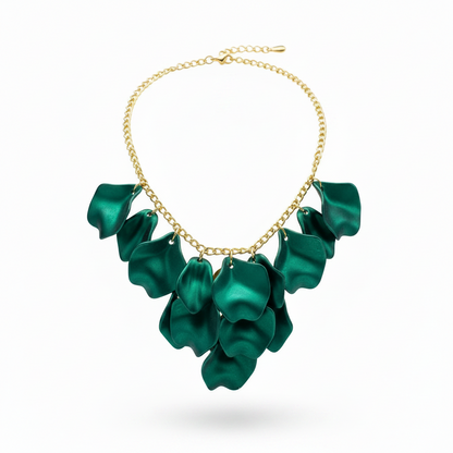 Halsband metallic green