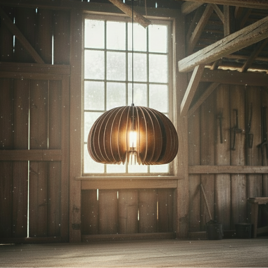 Loftlampe Lövbacka, Valnød