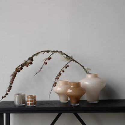 Ljuslykta Sphere liten, Beige