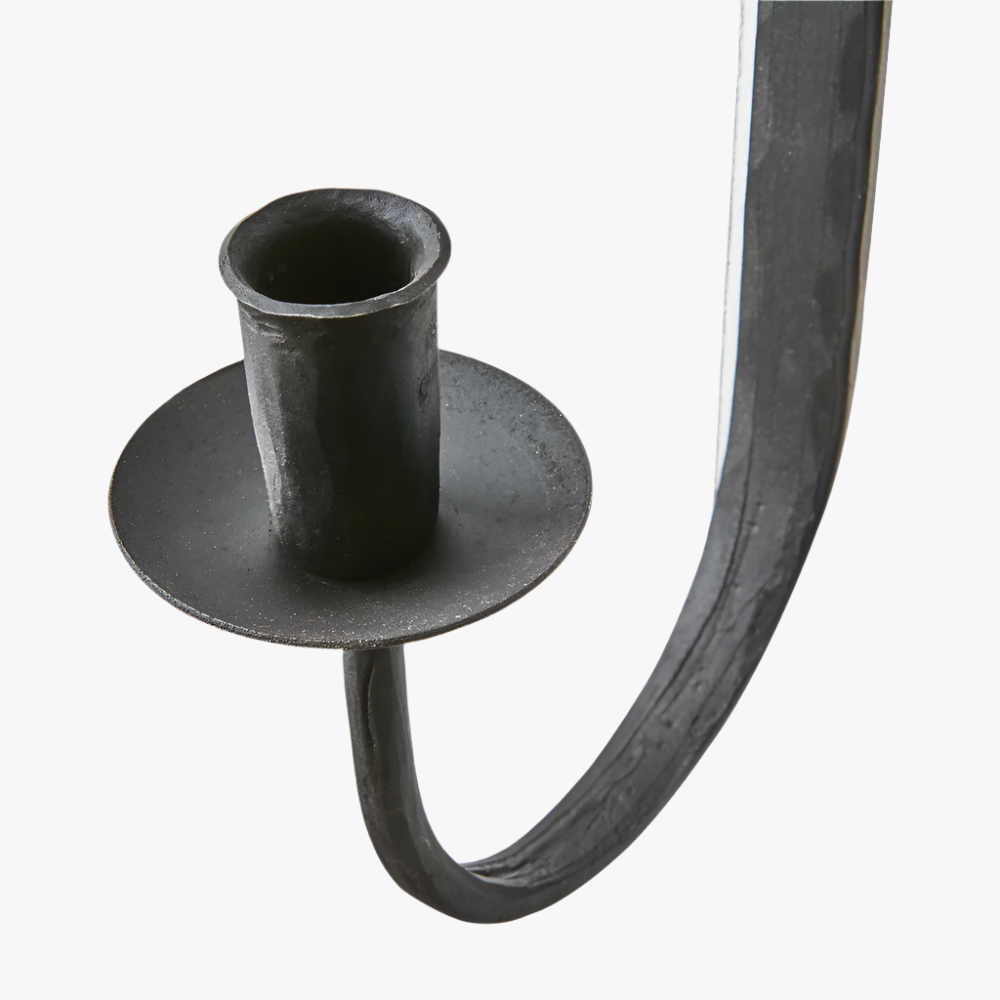 Wall candlestick Thor, black