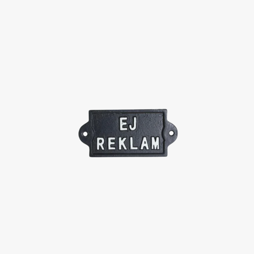 Gjutjärnskylt, Ej Reklam