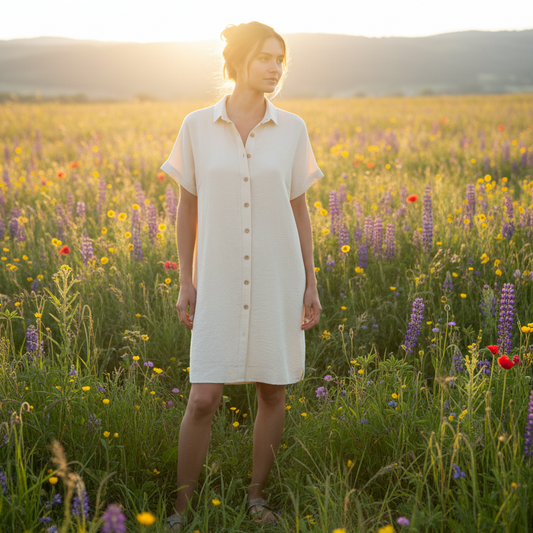 Klänning Freja, Beige