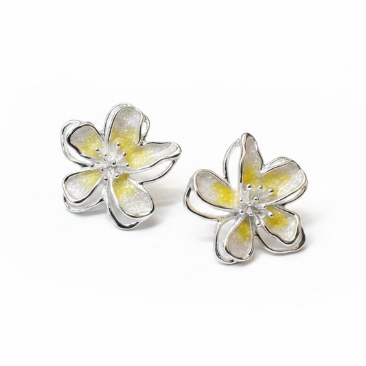 Øreringe Flower Yellow Shimmer