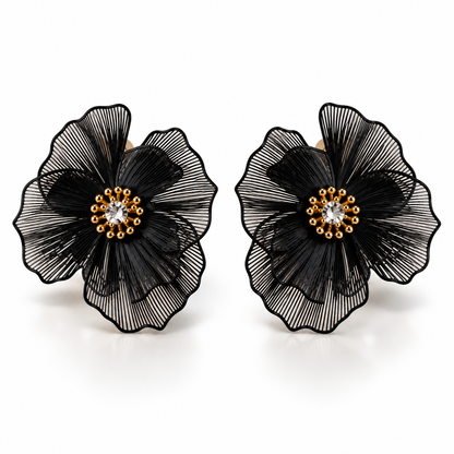 Earrings Delicate Big Flower