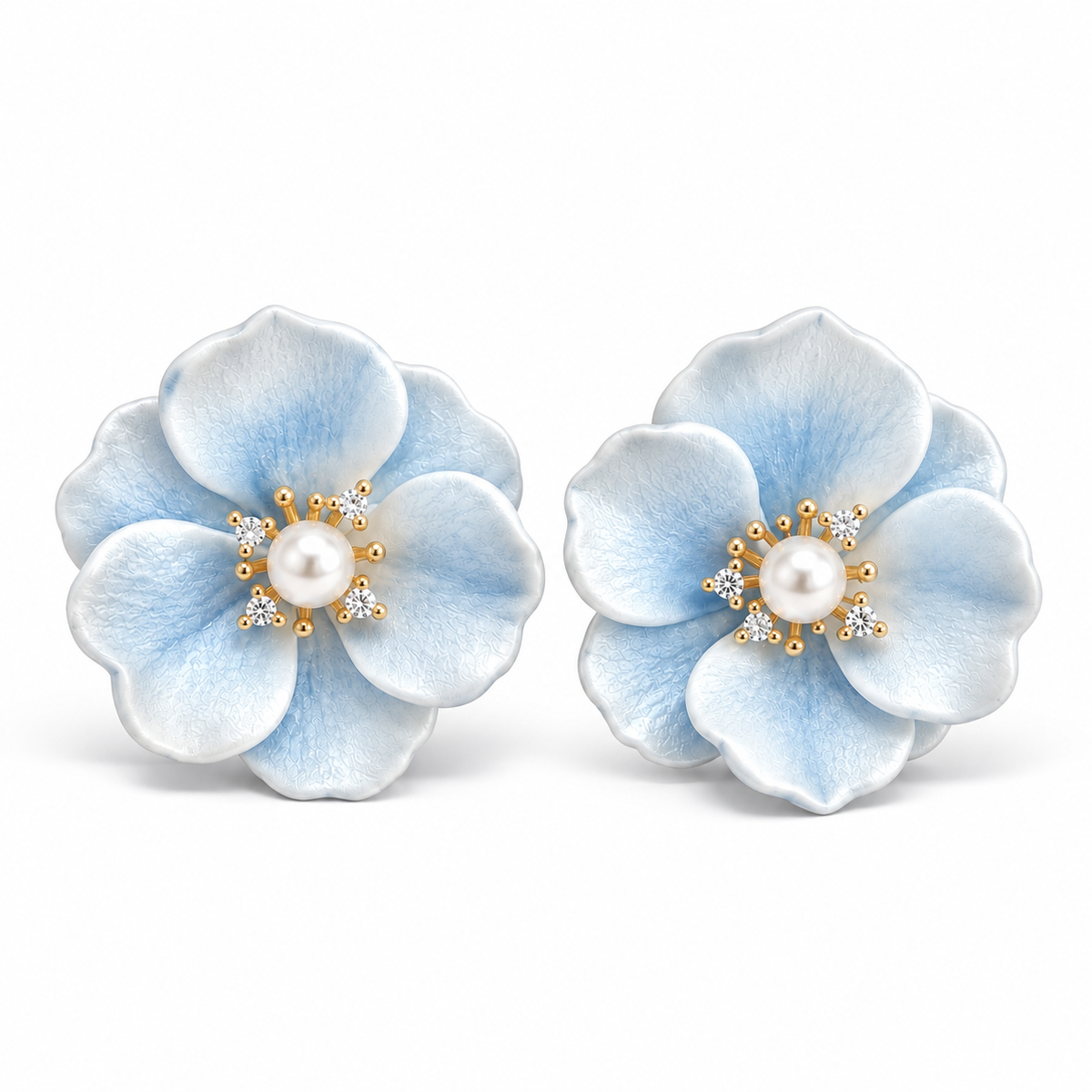 Örhängen Fleur, Frostblå