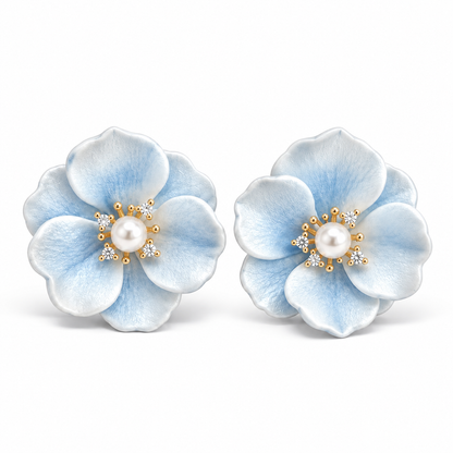 Örhängen Fleur, Frostblå