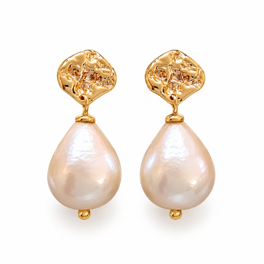 Örhängen Golden Pearl