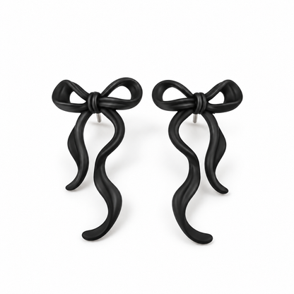Øreringe Fancy Black Bow