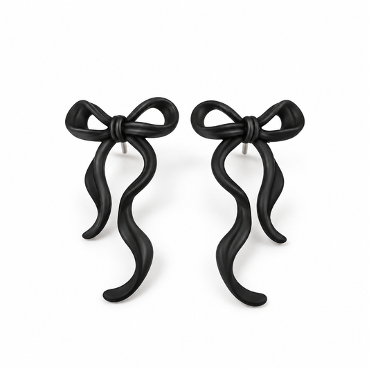 Örhängen Fancy Black Bow