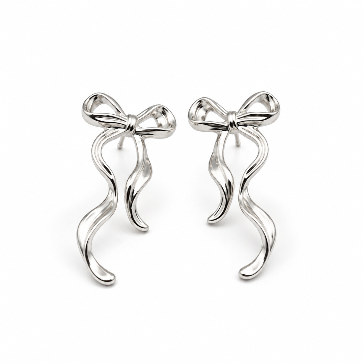 Örhängen Fancy Silver Bow
