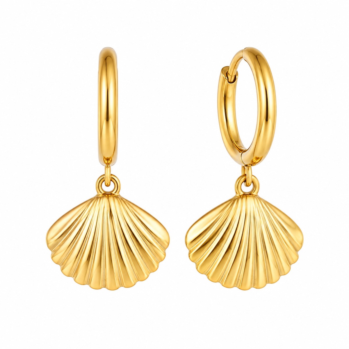 Earrings Golden Shell