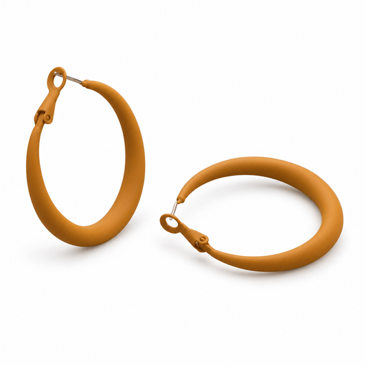 Örhängen Pastel Hoops, Mustard