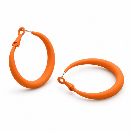 Örhängen Pastel Hoops, Power Orange