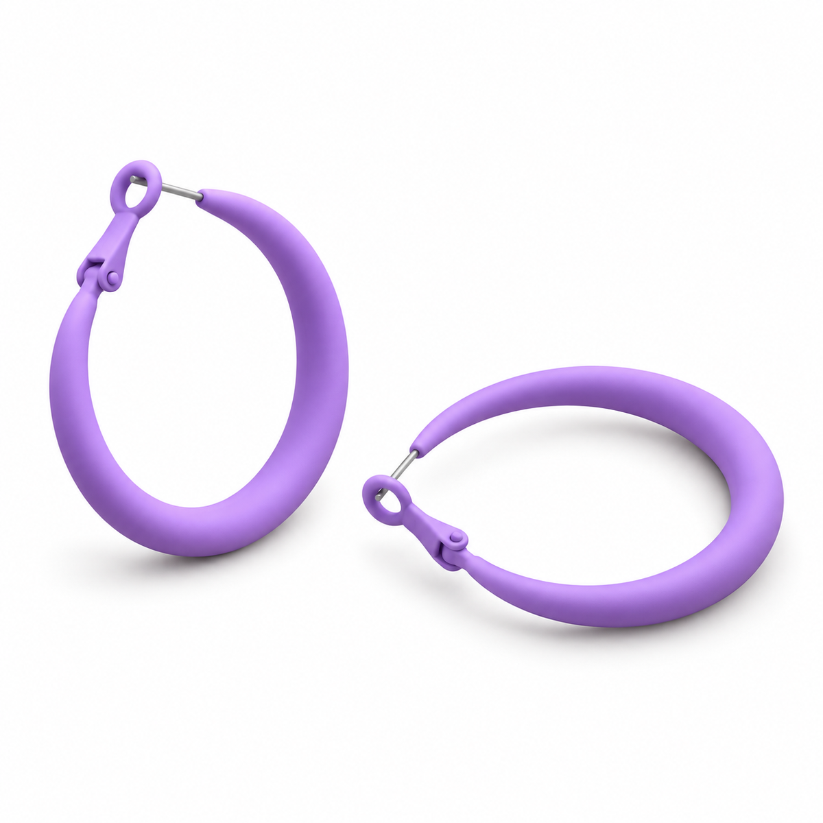 Øreringe Pastel Hoops, Lavender Mist