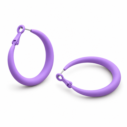 Øreringe Pastel Hoops, Lavender Mist