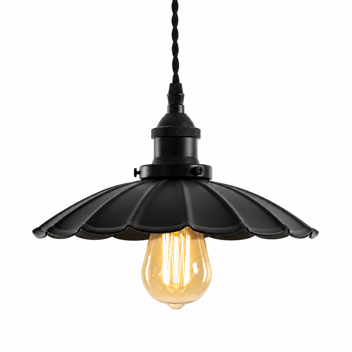 Fönsterlampa Skogsstjärna 25cm, Svart