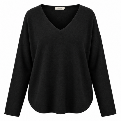 Fine-knit jumper Hella, Black