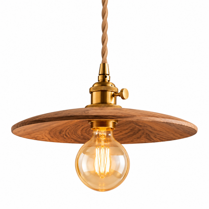 Taklampa Lindebo 30cm, Valnöt