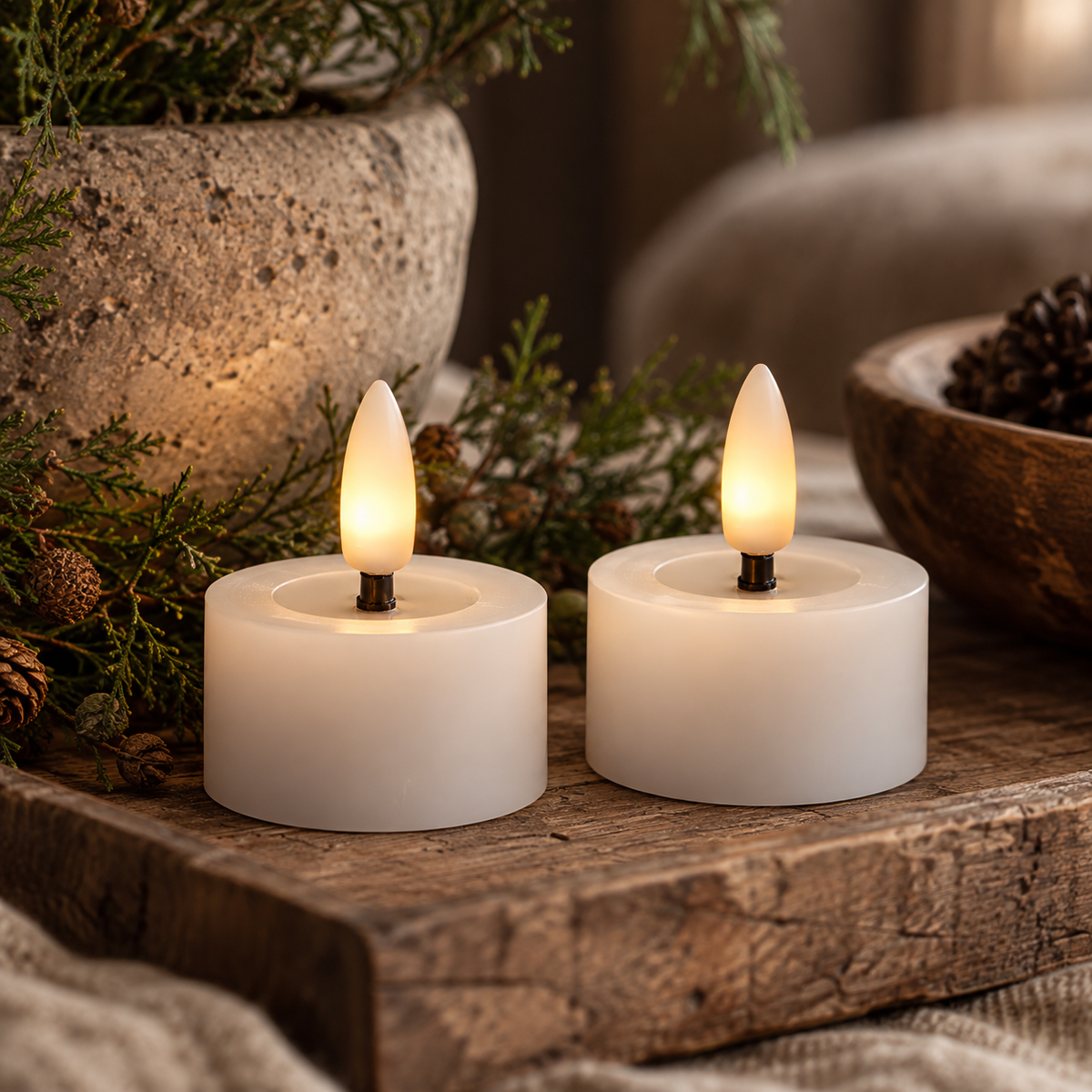 Värmeljus led Flamme 2-pack