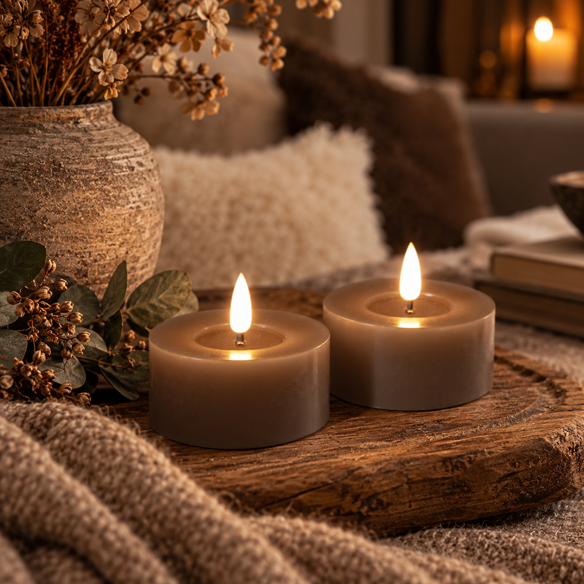Heat candles large led Flamme 2-pack