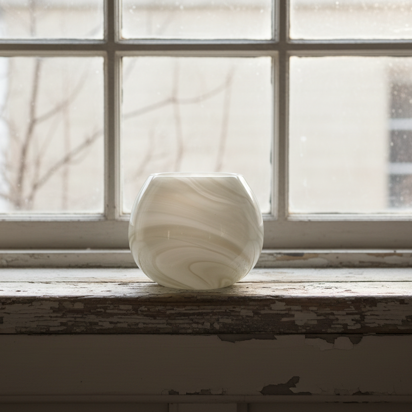 Lyslygte Swirl, Ivory
