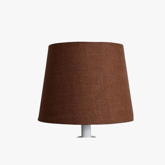 Lampskärm linne 18cm, Rostbrun