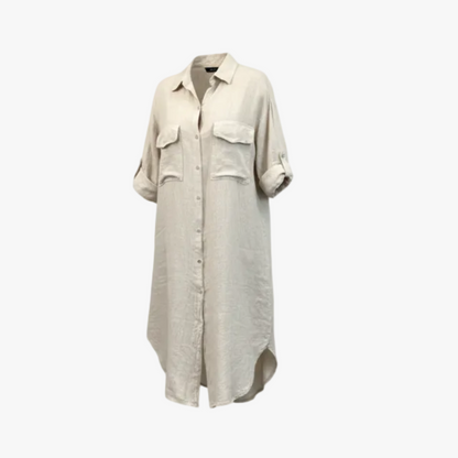 Skjortklänning Vicky, Beige
