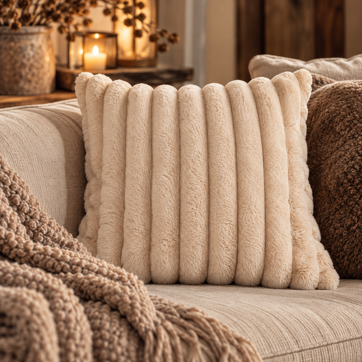 Kuddfodral Isla, Beige