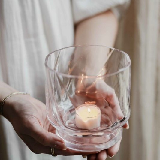 Vase/Lantern Joy, clear glass