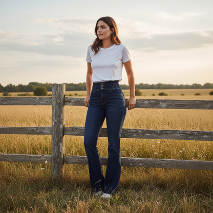 Stretch Jeans Nova, Mörk Jeansblå