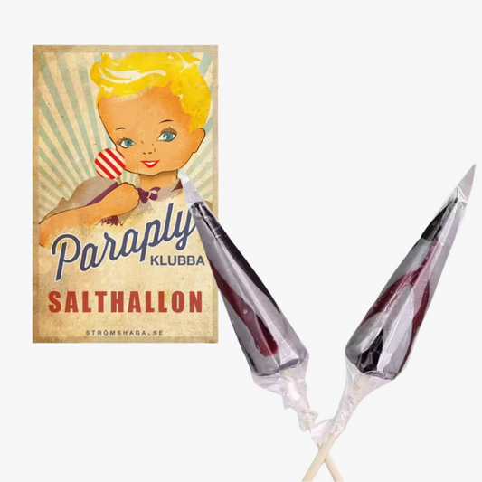 Paraplyklubba, Saltlakrits/Hallon