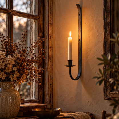 Wall candlestick Thor, black