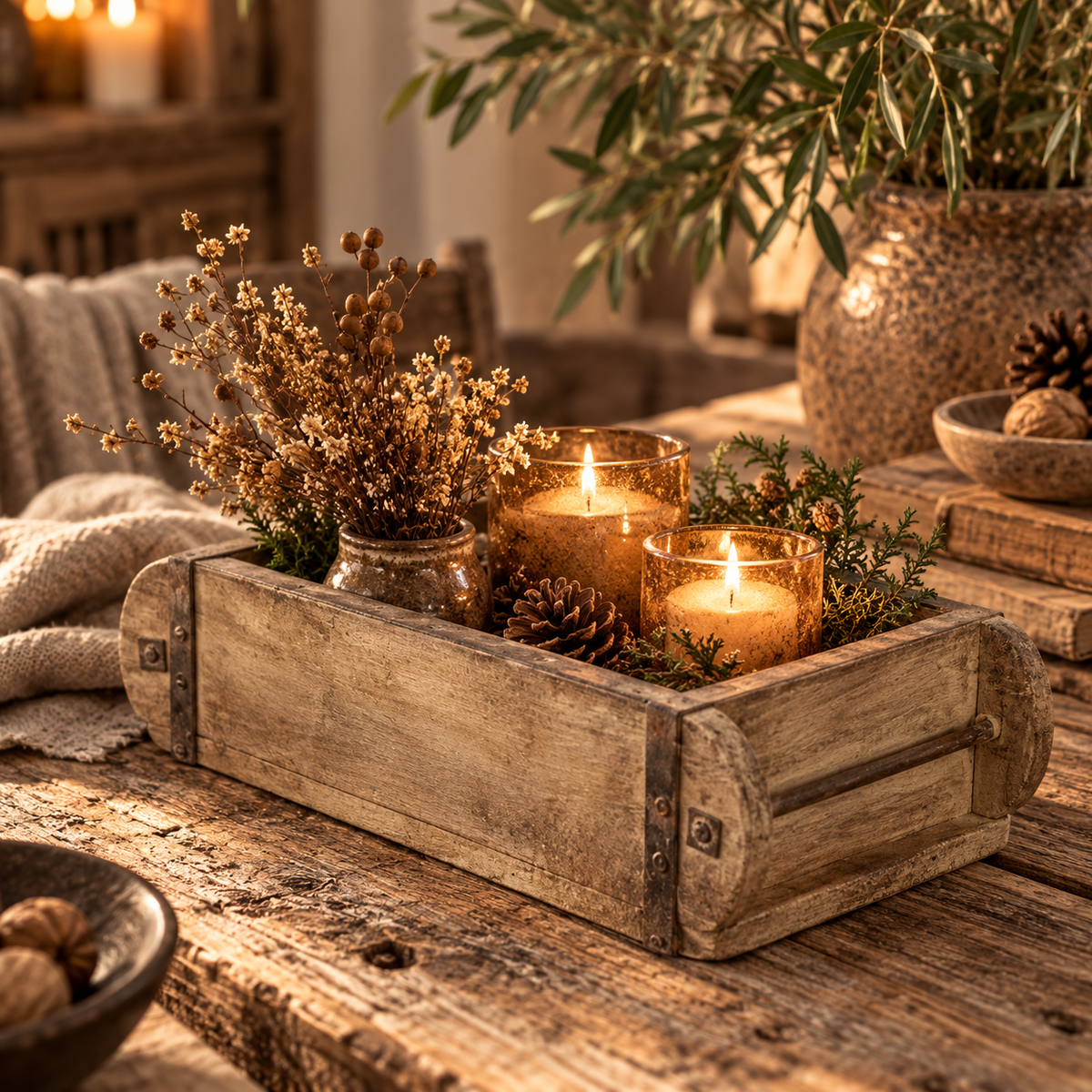 Rustic wooden brick mold