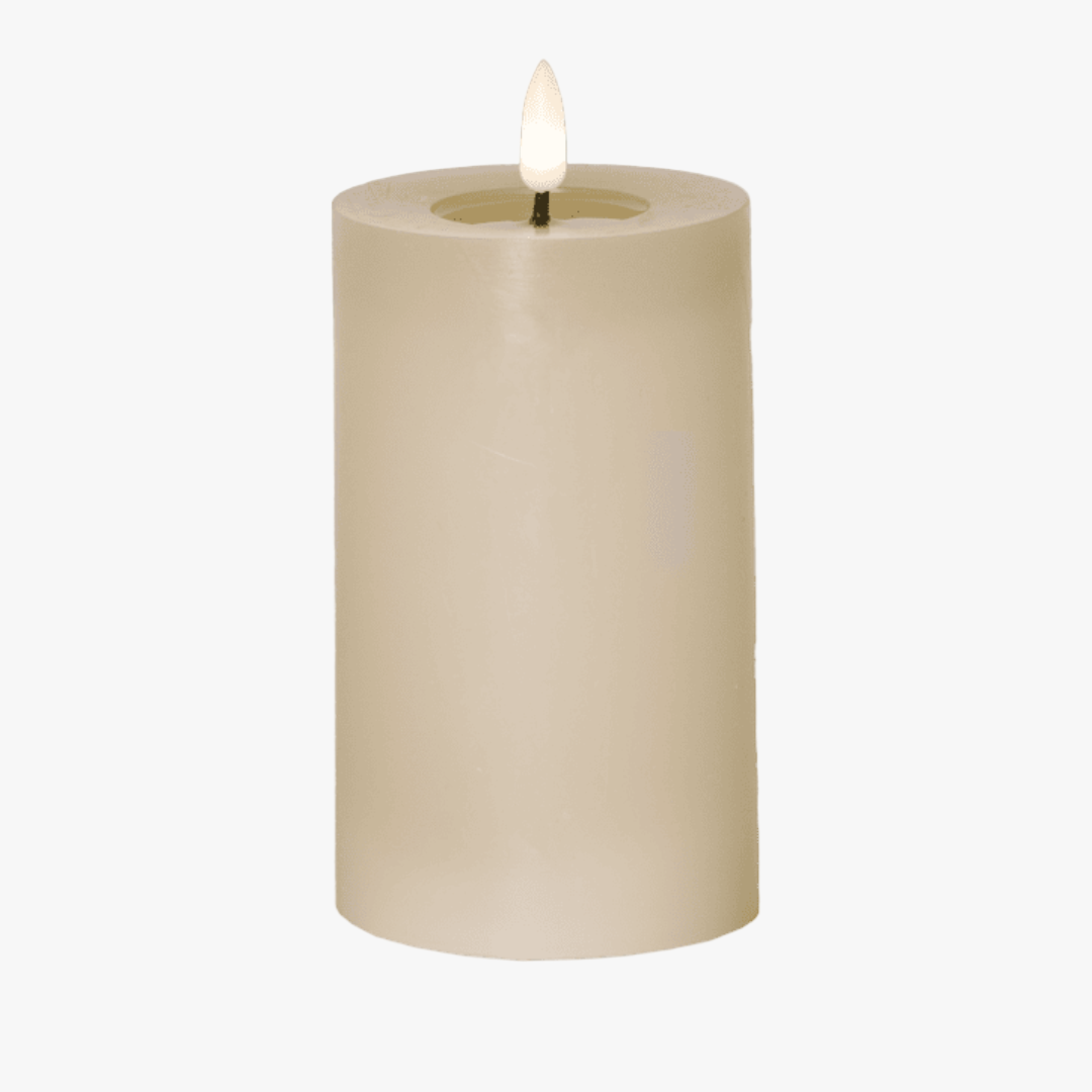 Batteriljus beige 15cm