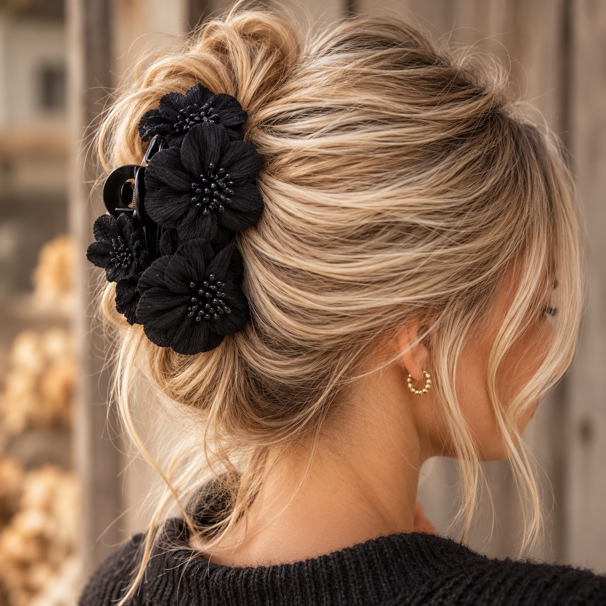 Hårklemme Carmen, Black