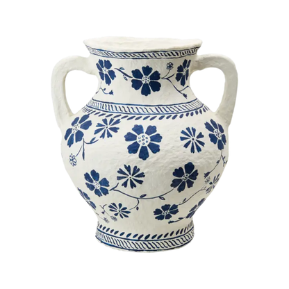 Vase Angus Stor, Blå/Elfenben