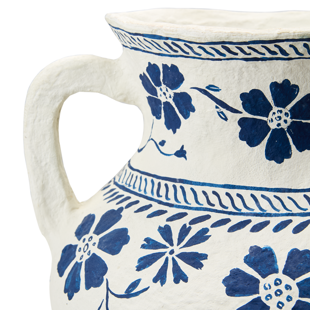 Vase Angus Stor, Blå/Elfenben