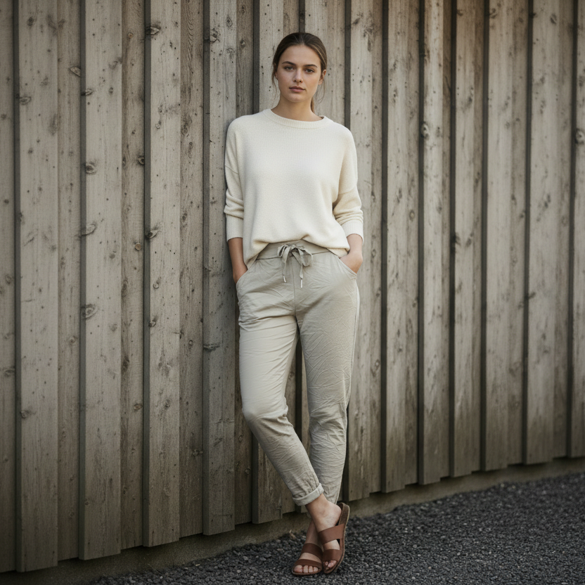 Stretchbyxa Signe, Beige