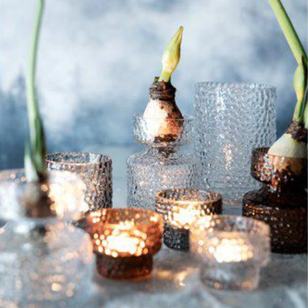 Fyrfadsstage Dotti, klart glas